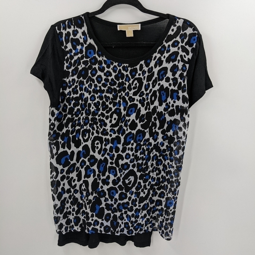 MICHAEL MICHAEL KORS Animal Print Short Sleeve Tee